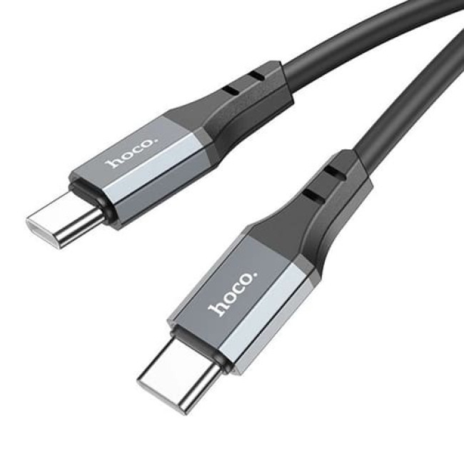 USB кабель Hoco X92 Honest Type-C to Type-C 60W, длина 3 метра (Черный) - фото 4 - id-p204622531