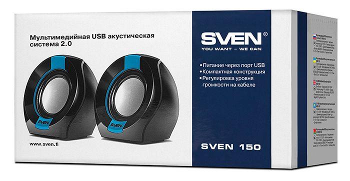 Колонки - акустическая система 2.0 SVEN 150, 5Вт, чёрный 556485 - фото 4 - id-p204623912