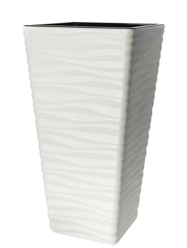 Кашпо Formplastic Sahara Dunes Slim 40 см квадрат , Цвет кашпо Sahara Dunes Slim -011 Белый - фото 1 - id-p204624032