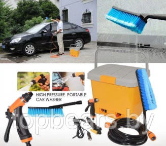 Автомобильная мойка с контейнером от прикуривателя, High Pressure Portable Car Washer, портативная