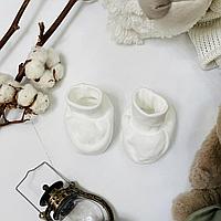 Пинетки для новорожденного Bebika, состав: 80% натуральный хлопок, 20% полиэстер (20/2-2) Белые