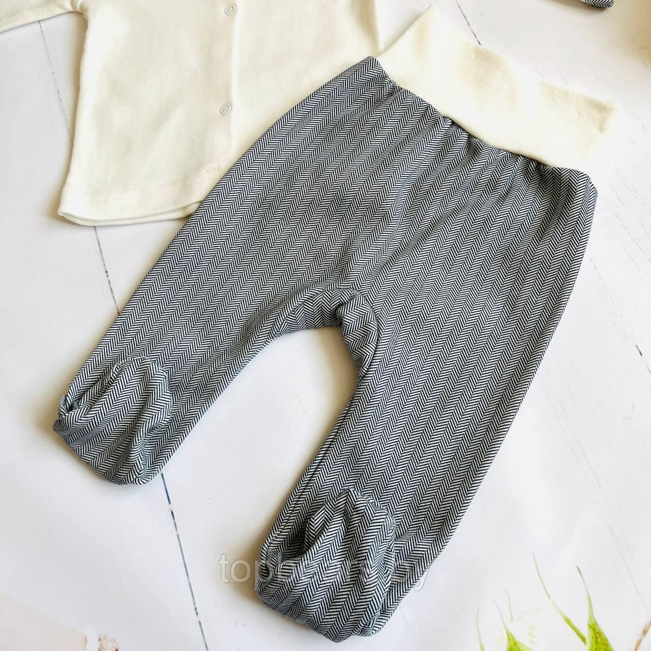 Комплект одежды из 2 предметов для новорожденного (кофточка, ползунки) Bebika, натуральный хлопок (15/19-01) - фото 3 - id-p204625670