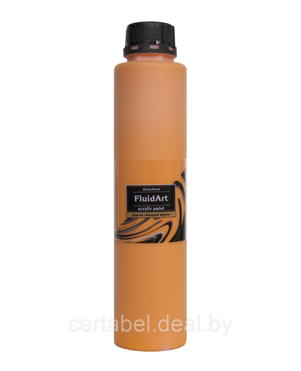 Жидкий акрил для техники FlUID ART KolerPark Оранжевый 800 мл - фото 2 - id-p204628067
