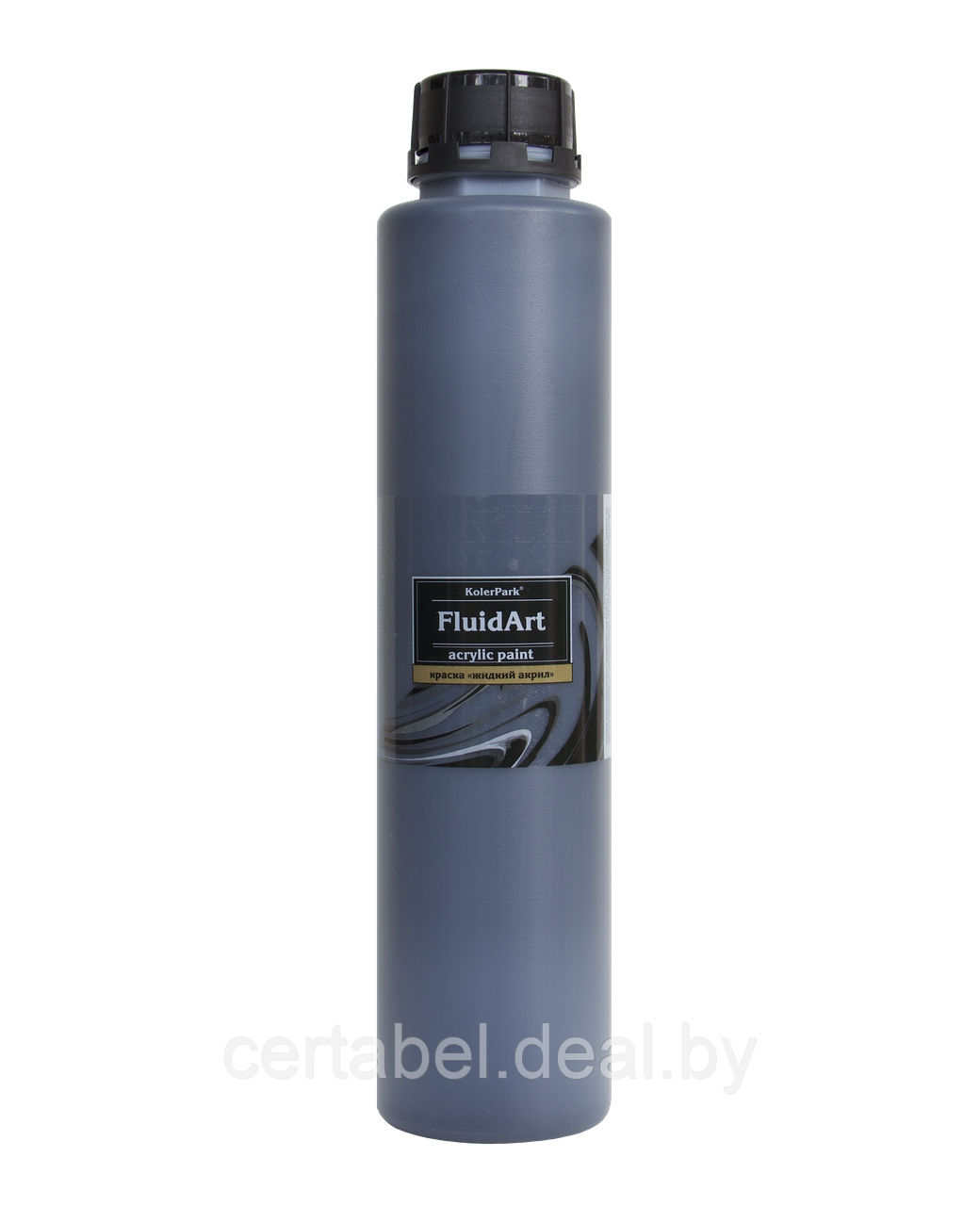 Жидкий акрил для техники FlUID ART KolerPark Черный 800 мл - фото 2 - id-p204628078