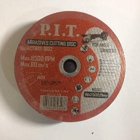 Диск отрезной по металлу P.I.T. 180x22,2x2,0 мм 10 шт в уп.