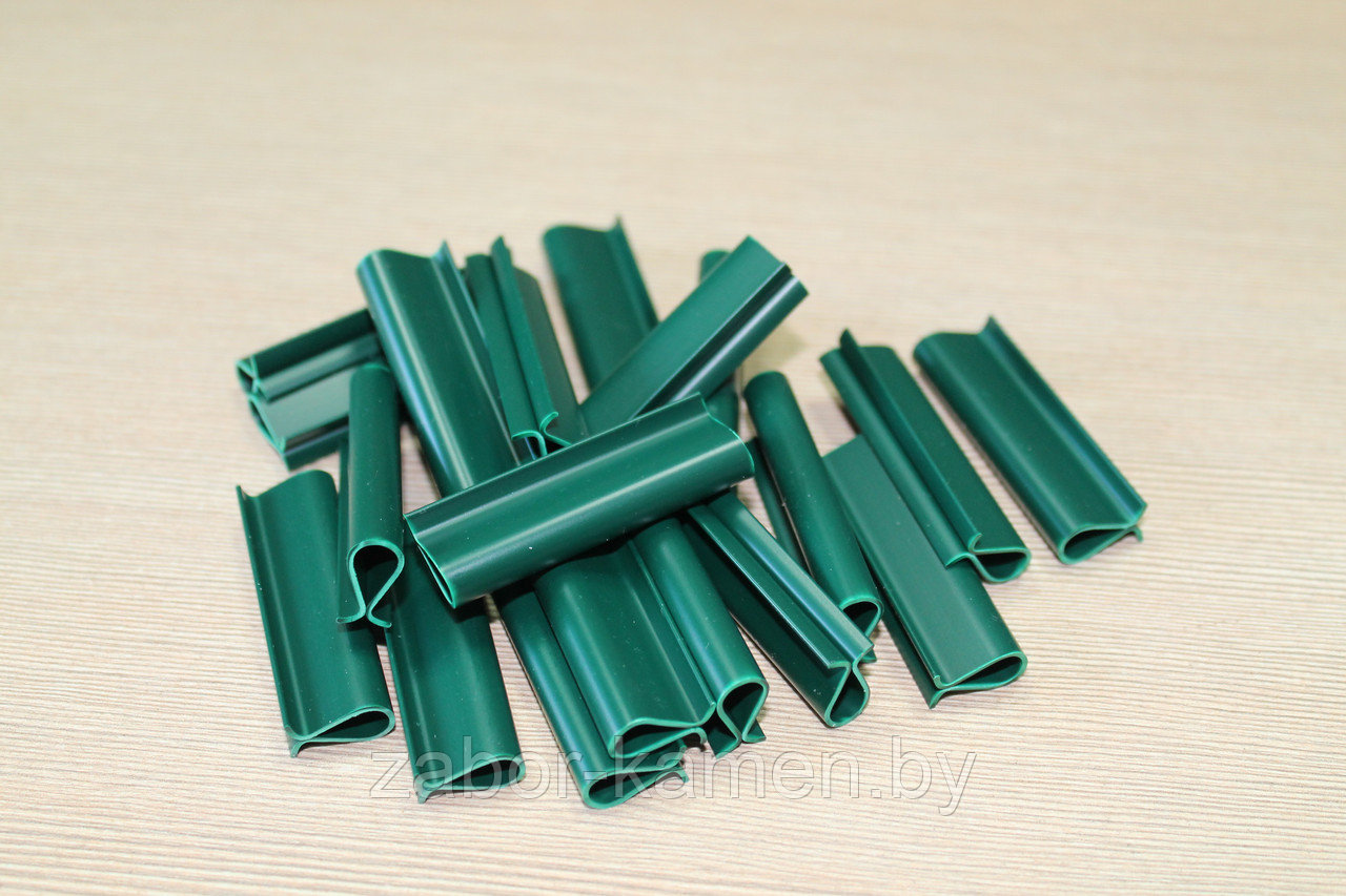 Зажим для заборной ленты 4,75 см, зеленый RAL6005, комплект - 20шт. - фото 6 - id-p204630090