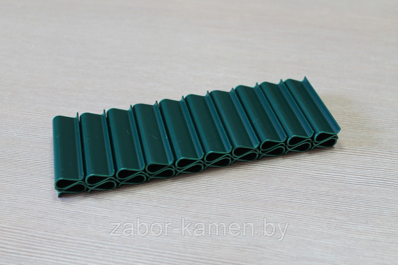 Зажим для заборной ленты 4,75 см, зеленый RAL6005, комплект - 20шт. - фото 2 - id-p204630090