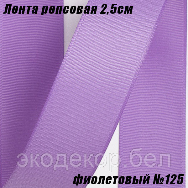 Лента репсовая 2,5см (18,29м). Фиолетовый №125 - фото 1 - id-p170635740