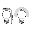 Лампа Gauss LED Elementary Globe 6W E27 3000K 3/40 (3 лампы в упаковке), фото 6