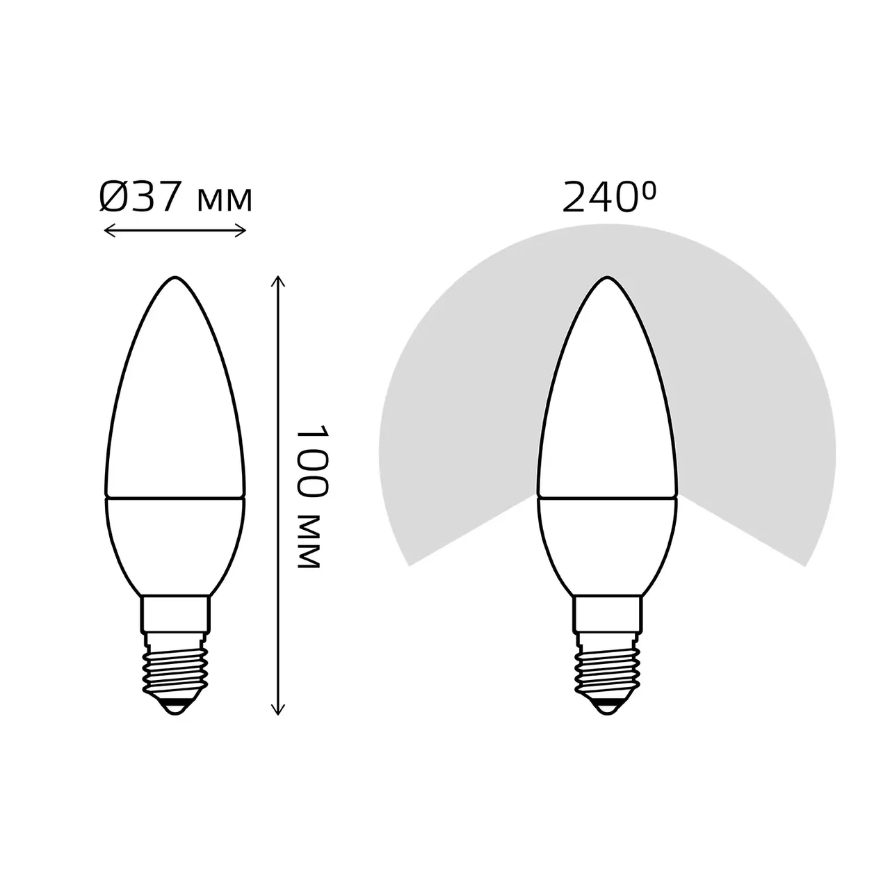 Лампа Gauss LED Elementary Candle 6W E14 3000K 3/40 (3 лампы в упаковке) - фото 5 - id-p204608526