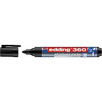 Маркер для белых досок edding 360, круглый наконечник, 1.5-3 мм Черный, (10 шт/уп)