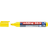 Маркер для белых досок edding 363, скошенный наконечник, 1-5 мм Желтый, (10 шт/уп)