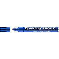 Маркер перманентный edding 2200С, заправляемый, скошенный наконечник, 1-5 мм Синий, (10 шт/уп)