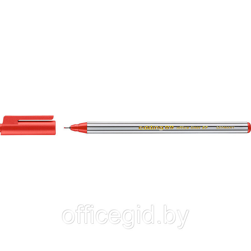Линер edding 89, круглый наконечник, 0.3 мм, EF Красный, (10 шт/уп) - фото 1 - id-p204644579