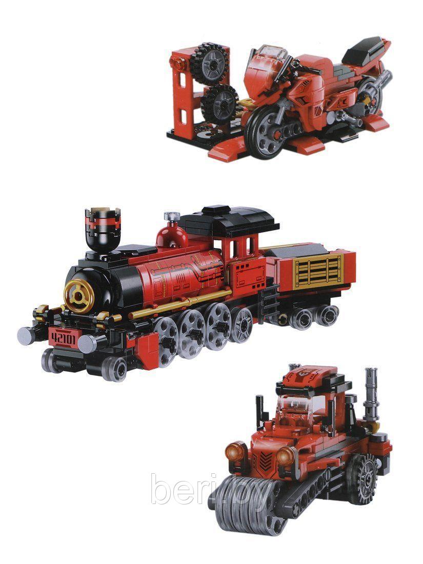 42101 Конструктор QMAN Поезд 3 в 1, 305 деталей, аналог Lego - фото 8 - id-p204630083