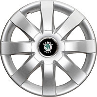 Колпаки на колеса SJS модель 323 / 15"+ комплект значков Skoda