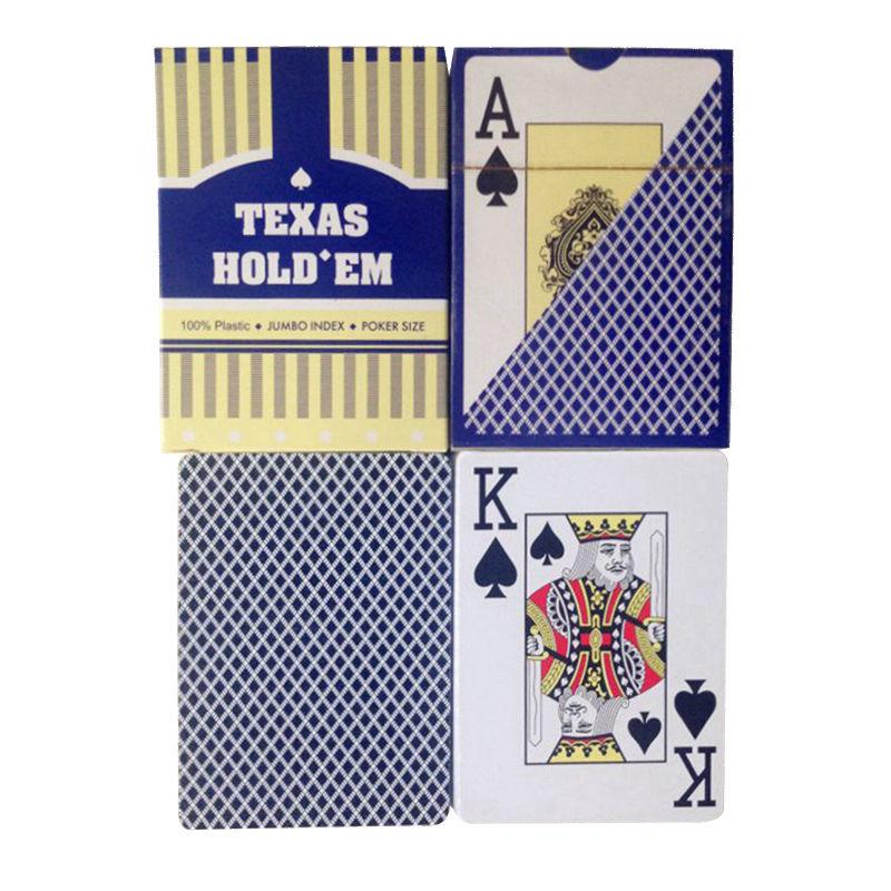 Карты для покера Texas Holdem (100% пластик. Синяя рубашка) - фото 2 - id-p204648975