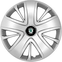 Колпаки на колеса SJS модель 341 / 15"+ комплект значков Skoda