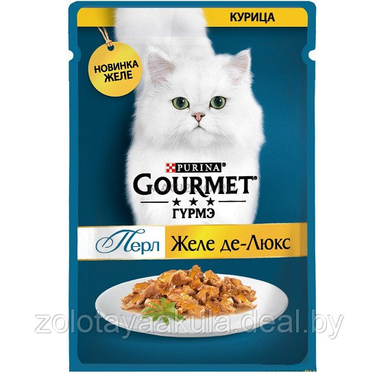 Gourmet Корм для кошек GOURMET Perle де-люкс желе с курицей 75гр - фото 1 - id-p204645327