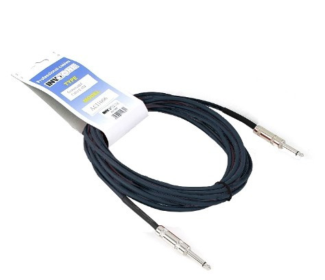 INVOTONE ACI1002/BK - инструментальный кабель, 6,3 джек моно - 6,3 джек моно, длина 2 м (черный) - фото 1 - id-p204650102