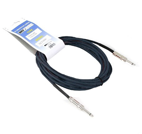 INVOTONE ACI1003/BK - инструментальный кабель, 6,3 джек моно - 6,3 джек моно, длина 3 м (черный) - фото 1 - id-p204650101