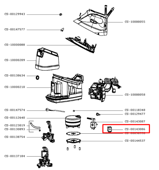 Катушка электромагнитного клапана для парогенератора Tefal CS-00143086 - фото 4 - id-p203670233