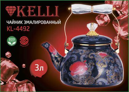 Эмалированный чайник - KL-4492 3 л - фото 2 - id-p204653054