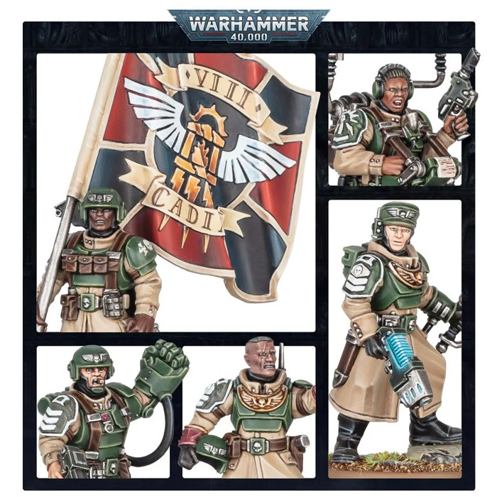 Warhammer: Астра Милитарум: Кадианское Командное Отделение / Astra Militarum: Cadian Command Squad (арт. - фото 3 - id-p204656177