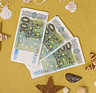 Купюры бутафорные доллары, евро, рубли (1 пачка) / Сувенирные деньги 100 Euro бутафорных (75 шт. в пачке), фото 8