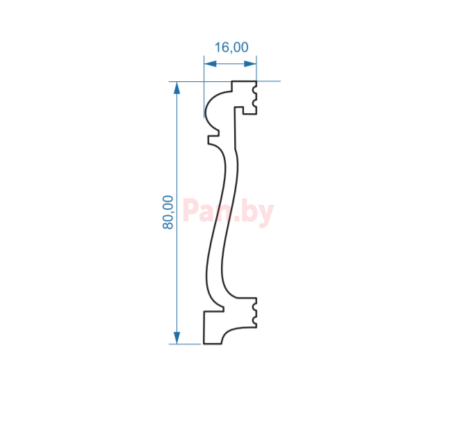 Плинтус напольный из полистирола Marca Bello Scuola 80 (80*16*2000мм) - фото 2 - id-p204656897