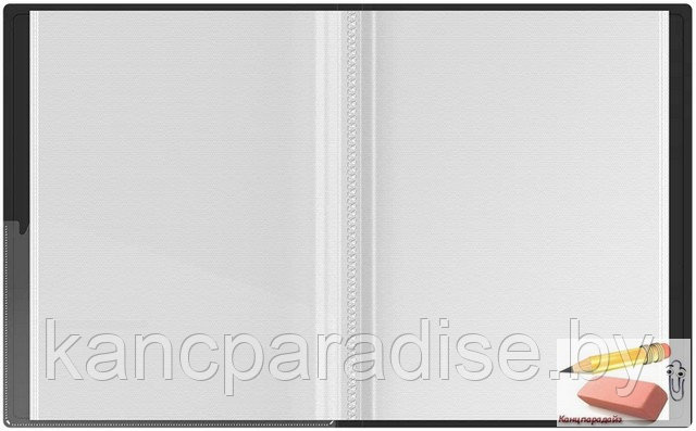 Папка с 20 вкладышами Berlingo DoubleBlack, А4, 17 мм., 600 мкм., с внутр. карманом, черная, арт.DB4_1070 - фото 2 - id-p204657756