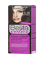 Краска стойкая с витаминами для волос "Belita сolor" тон №5.35 Коричневый