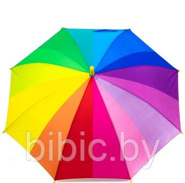 Детский зонтик трость полуавтомат для мальчиков и девочек, зонт для детей - фото 2 - id-p204669017