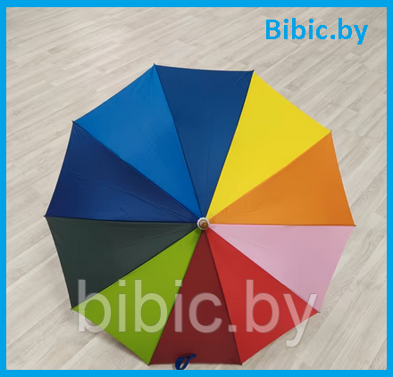 Детский зонтик трость полуавтомат для мальчиков и девочек, зонт для детей - фото 1 - id-p204669017