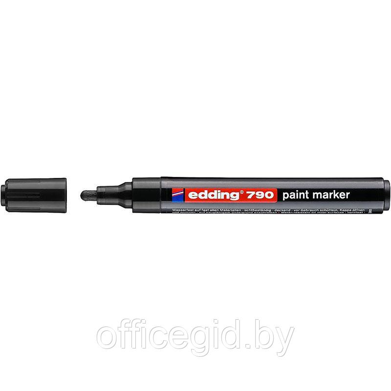 Маркер лаковый глянцевый edding 790, круглый наконечник, 2-3 мм Черный, (10 шт/уп) - фото 1 - id-p204671795