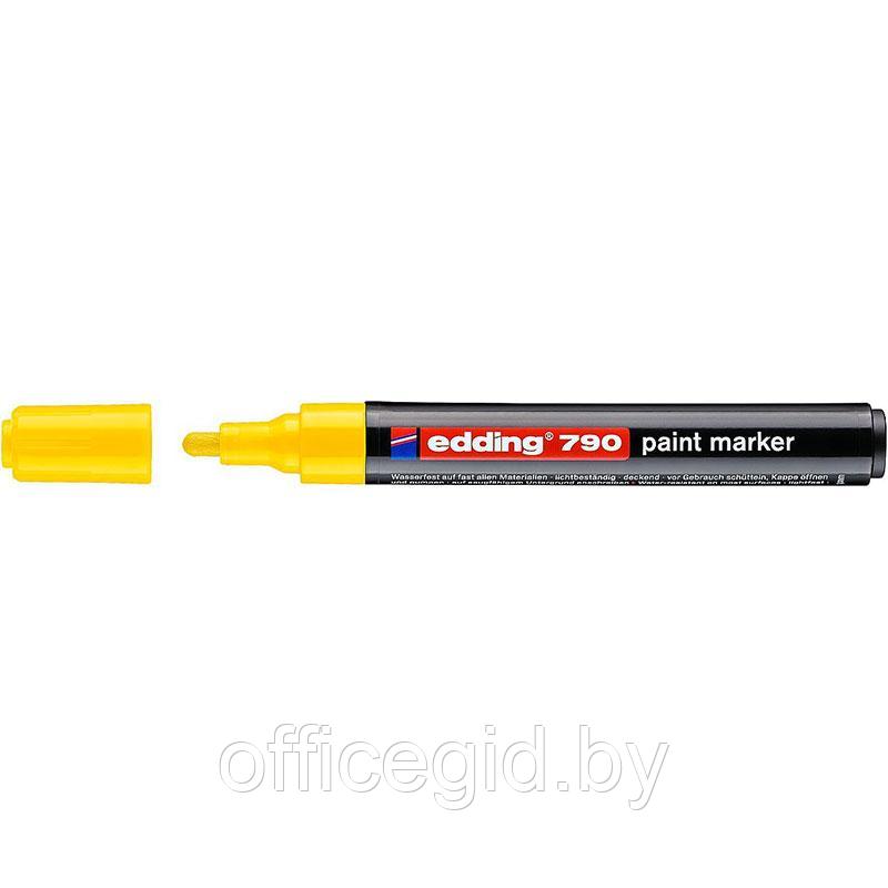 Маркер лаковый глянцевый edding 790, круглый наконечник, 2-3 мм Желтый, (10 шт/уп) - фото 1 - id-p204671800