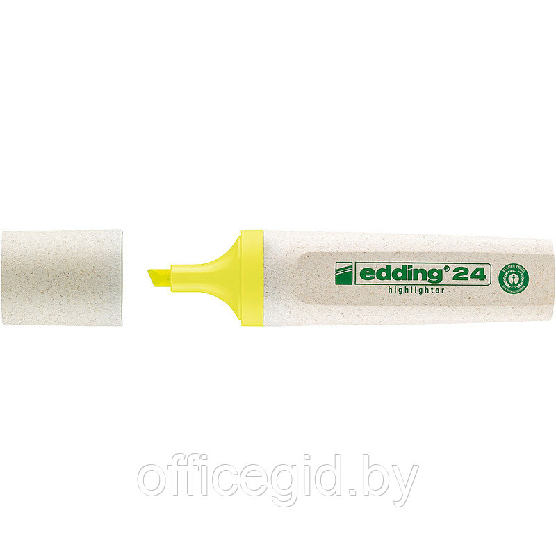 Текстовыделитель edding 24 EcoLine, скошенный наконечник, 2-5 мм Желтый, (10 шт/уп) - фото 1 - id-p204671830