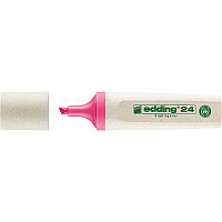 Текстовыделитель edding 24 EcoLine, скошенный наконечник, 2-5 мм Розовый, (10 шт/уп)