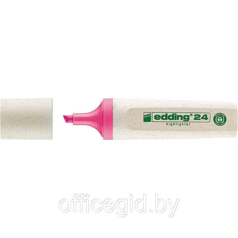 Текстовыделитель edding 24 EcoLine, скошенный наконечник, 2-5 мм Розовый, (10 шт/уп) - фото 1 - id-p204671832