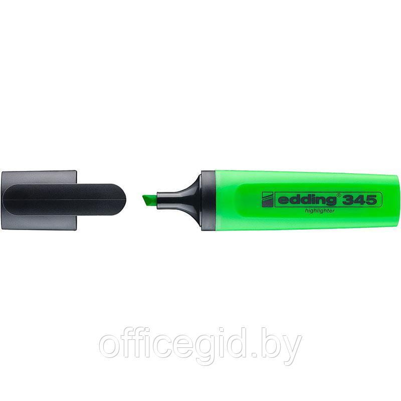 Текстовыделитель edding 345, заправляемый, скошенный наконечник, 2-5 мм Светло-зеленый, (10 шт/уп) - фото 1 - id-p204671836
