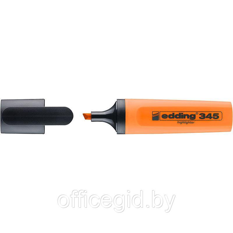 Текстовыделитель edding 345, заправляемый, скошенный наконечник, 2-5 мм Оранжевый, (10 шт/уп) - фото 1 - id-p204671844