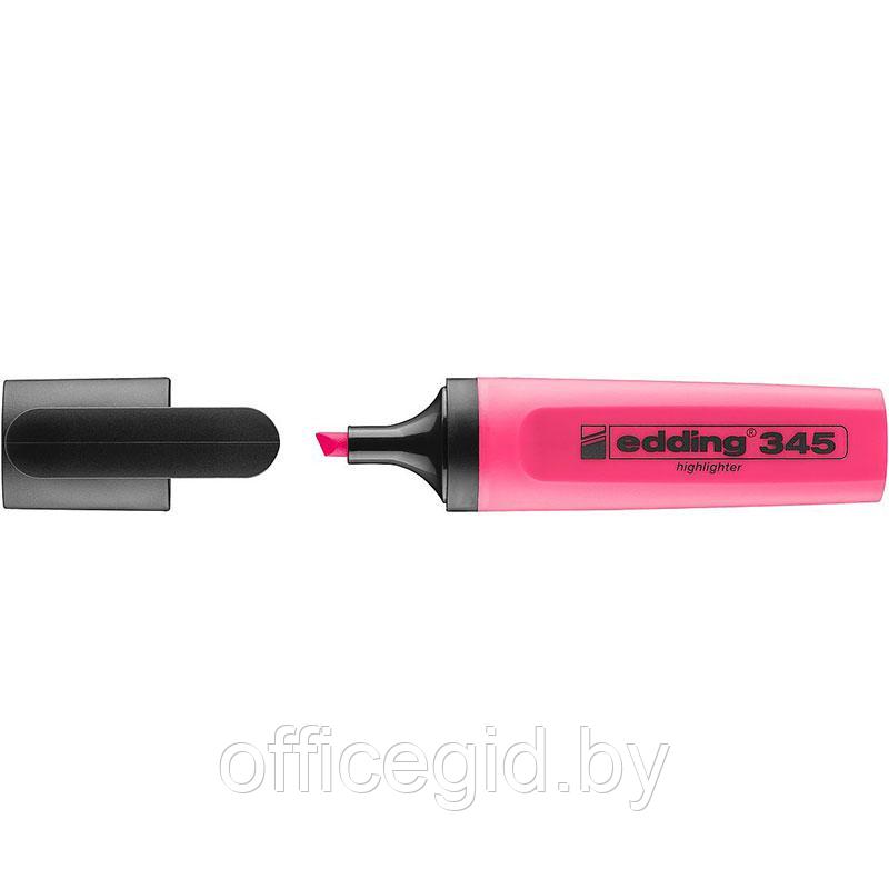 Текстовыделитель edding 345, заправляемый, скошенный наконечник, 2-5 мм Розовый, (10 шт/уп) - фото 1 - id-p204671846