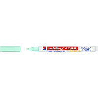 Маркер меловой по стеклу edding 4085, смываемый, круглый наконечник, 1-2 мм Пастельно-зеленый, (10 шт/уп)