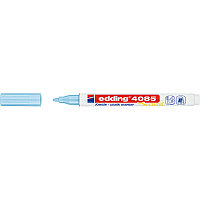 Маркер меловой по стеклу edding 4085, смываемый, круглый наконечник, 1-2 мм Пастельно-синий, (10 шт/уп)