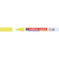 Маркер меловой по стеклу edding 4085, смываемый, круглый наконечник, 1-2 мм Неон желтый, (10 шт/уп)