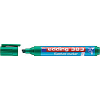 Маркер для флипчартов edding 383 Cap-off, скошенный наконечник, 1-5 мм Зеленый, (10 шт/уп)