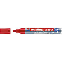 Маркер для белых досок edding 250 Cap-off, круглый наконечник, 1.5-3 мм Красный, (10 шт/уп)