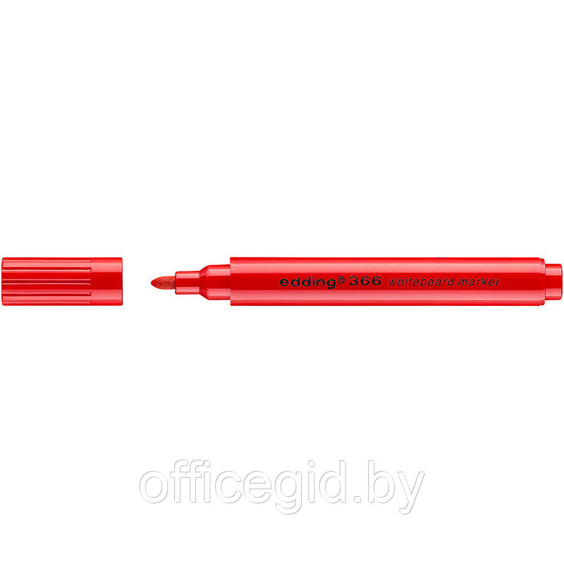 Маркер для белых досок edding 366, круглый наконечник, 1 мм, карманный формат Красный, (10 шт/уп) - фото 1 - id-p204672053