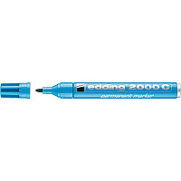 Маркер перманентный edding 2000C, рисования, круглый наконечник, заправляемый, 1.5-3 мм Голубой, (10 шт/уп)
