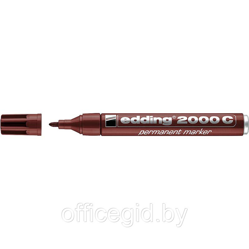 Маркер перманентный edding 2000C, рисования, круглый наконечник, заправляемый, 1.5-3 мм Коричневый, (10 шт/уп) - фото 1 - id-p204672084